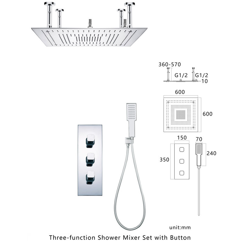 Robinet de douche Tutbury avec valve brute