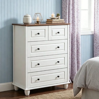 Commode 5 tiroirs, commode haute, commode de chambre H 36,7 po, rangement et armoire de rangement moderne, commode verticale pour chambre à coucher, garde-robe, couloir
