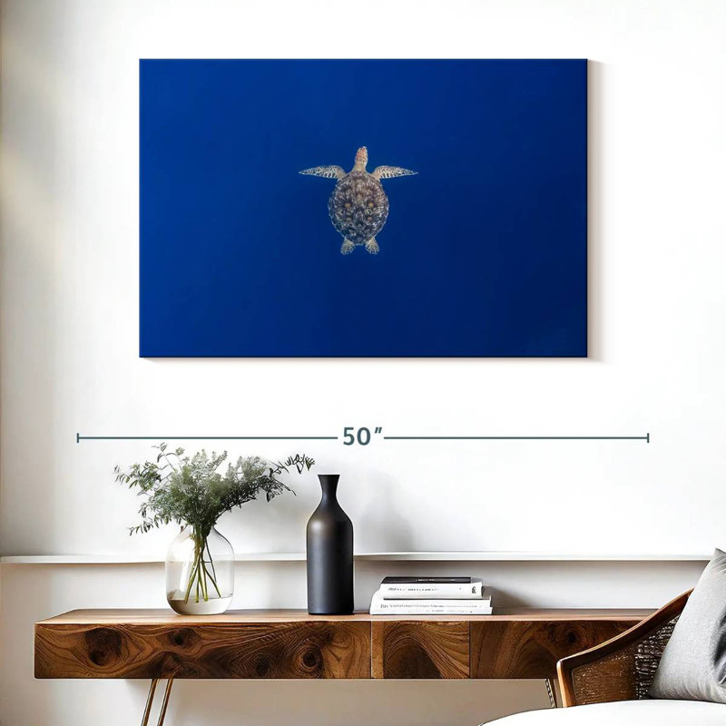 Brampt Blue Sea Turtle, 26" H x 39" W