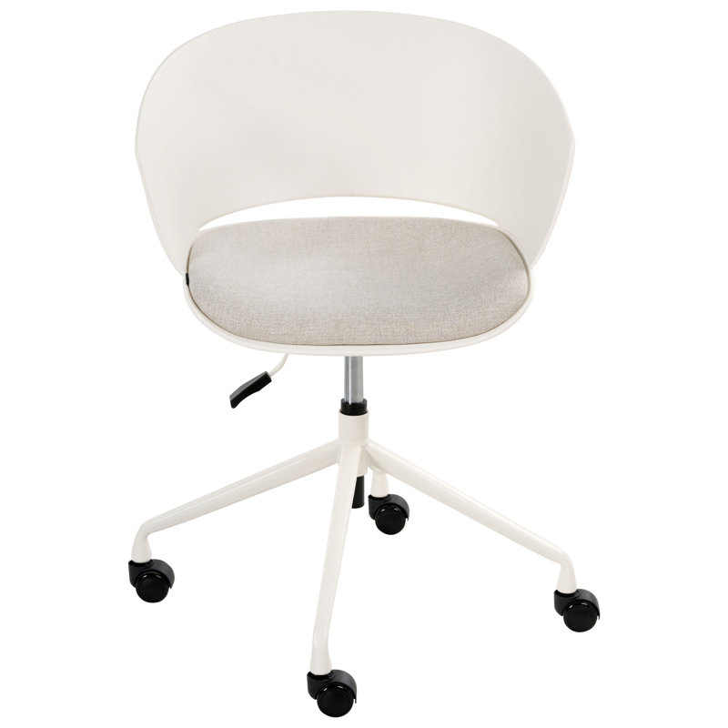 Polyester Office Chair, White