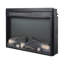 Foyer électrique encastrable, 23 pouces, chauffage ultra mince, flamme réaliste, bûche, télécommande, minuterie, protection contre la surchauffe, / certification UL, chaleur de 1400 W, 5000 S par heure, 11 réglages de température,