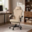 Fauteuil d'ordinateur de jeu ergonomique pour adulte de 47,5 à 51,4 po de hauteur, support lombaire de massage pivotant avec appui-tête et dossier réglables en hauteur
