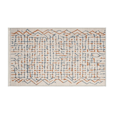 Tapis beige lavable à la machine