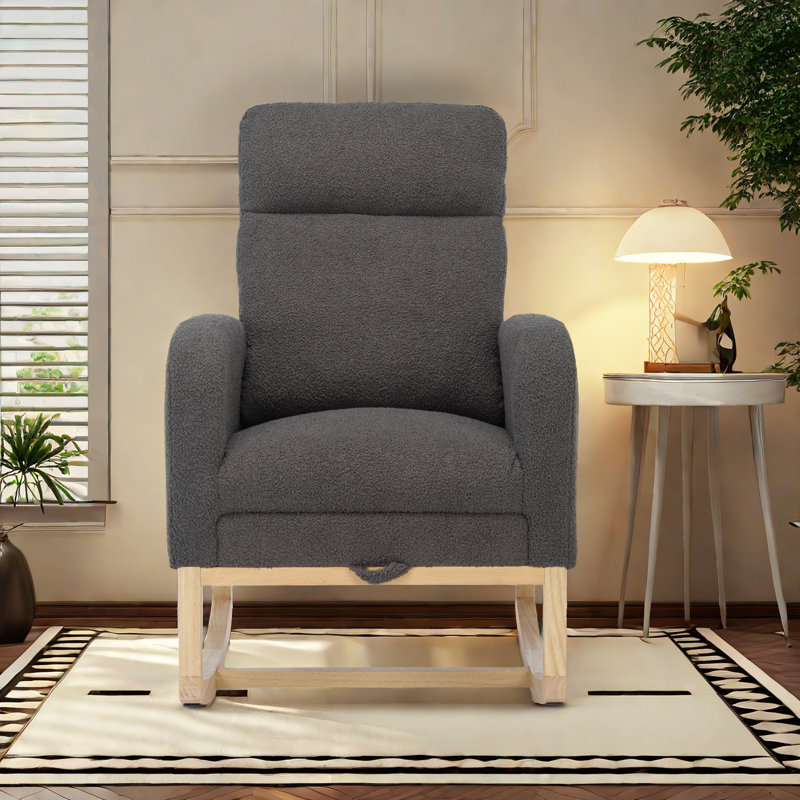 Experience The Ultimate Comfort And Style With Our Modern Nursery Rocking Chair With Footrest. This Chair Is Perfect For Creating A Cozy And Relaxing Atmosphere In Your Baby's Room Or Any Living Space. Its Thoughtfully Designed Curve Ensures A Gentle Rock