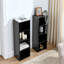 Étagère de rangement multimédia à 8 niveaux, armoire de rangement compacte CD DVD avec tablettes réglables, bibliothèque haute étroite pour le bureau à domicile, bibliothèque multifonctionnelle à deux étages-1243219586