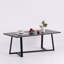 Table basse moderne, table de salon rectangulaire en panneau de fibres à densité moyenne de 47,2 po avec structure en fer noir, table centrale pour canapé, bureau à domicile-132198230