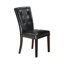Ensemble de 2 chaises d'appoint de salle à manger capitonnées en tissu d'ameublement noir capitonné-29209934