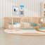 Lit simple en bois avec clôture-1471106146