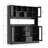 Large Kitchen Hutch Cabinet, Storage Cupboard Pantry With 4 Glass Doors, 4 Drawers & Microwave Shelf-1523257212