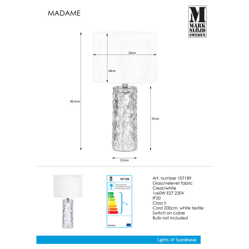 Glass Table Lamp