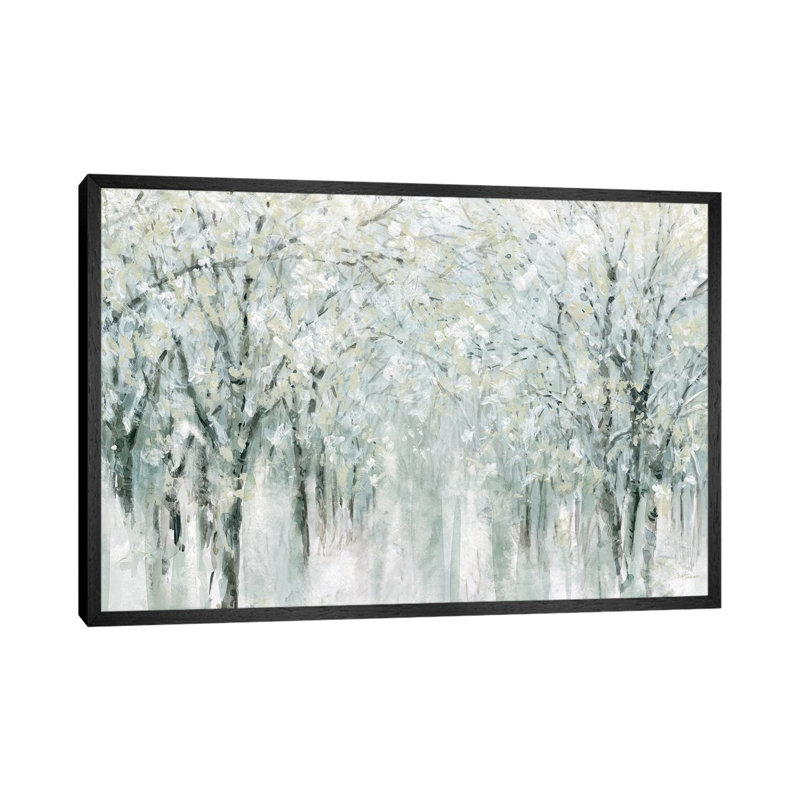 Winter Mist 1 Piece Painting on Canvas, 152.5 cm H x 101.5 cm W, Black Floater Framed