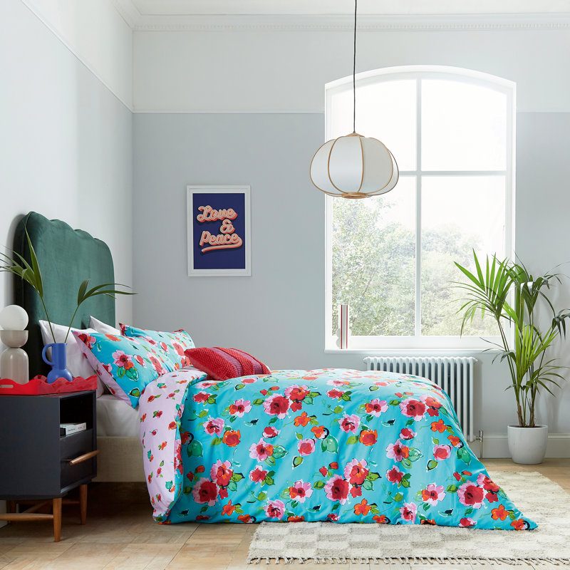 Rosie Cotton Duvet Cover Set, King Size Duvet Cover + 2 Pillowcases