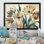 «Wild Flowers in Faded Vintage Colors IV», reproduction sur toile