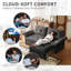 Canapé-lit convertible de 81,5 po, canapé-lit en chenille 2-en-1 avec structure en bois massif, accoudoirs larges et mousse haute résilience pour salon, appartement et chambre d'amis-132981374