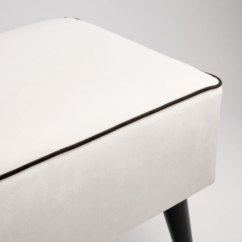Saxonburg Upholstered Bench, 47 H x 100 W x 30 D cm, White