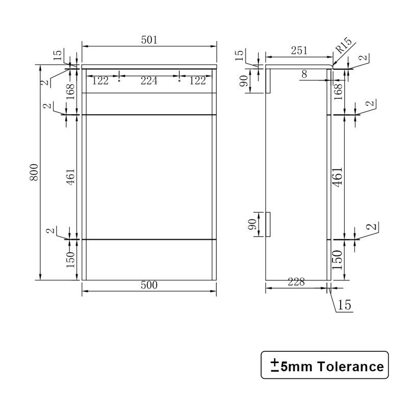 Gondolfi Freestanding Back to Wall Toilet Unit