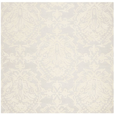 Keyesport Rustic Hand-Tufted Wool Light Grey / Ivory Area Rug