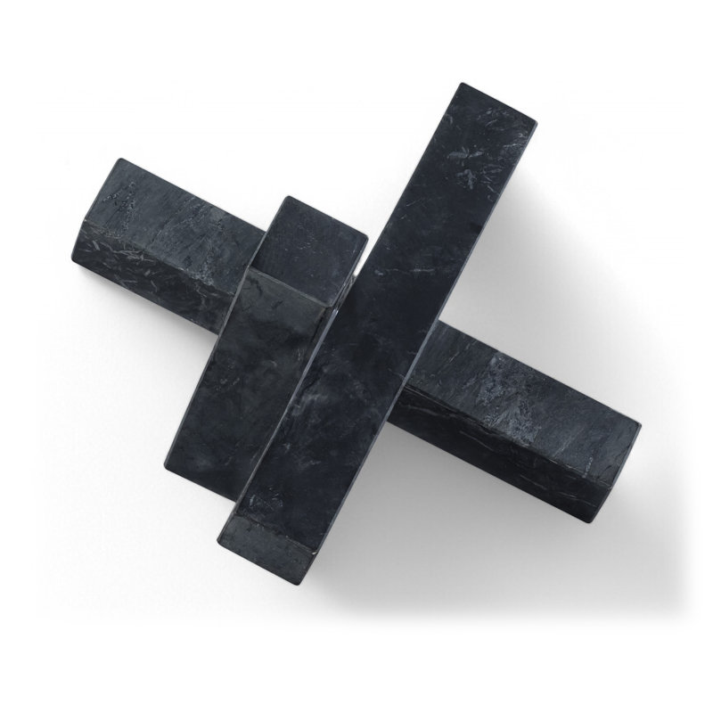Stix Marble Decorative Object, Black