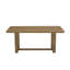 Table de salle à manger, base à tréteaux, chêne clair