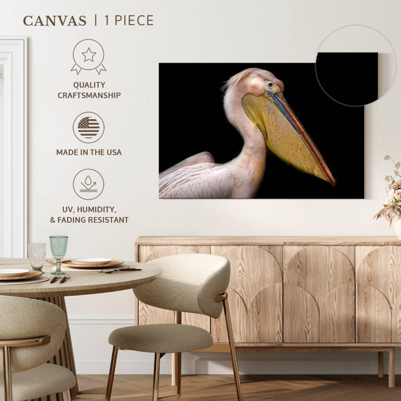 Brampt Pelican Portrait, 24" H x 36" W
