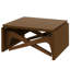 Table basse Transformer, table 2 en 1, table de salle à manger extensible, bois naturel, hauteur variable