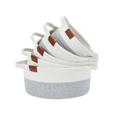 Ensemble de 5 bacs décoratifs en tissu