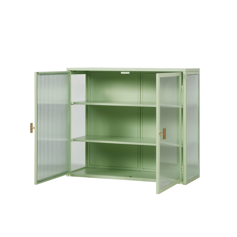 Borrello Metal Bathroom Cabinet, Mint Green