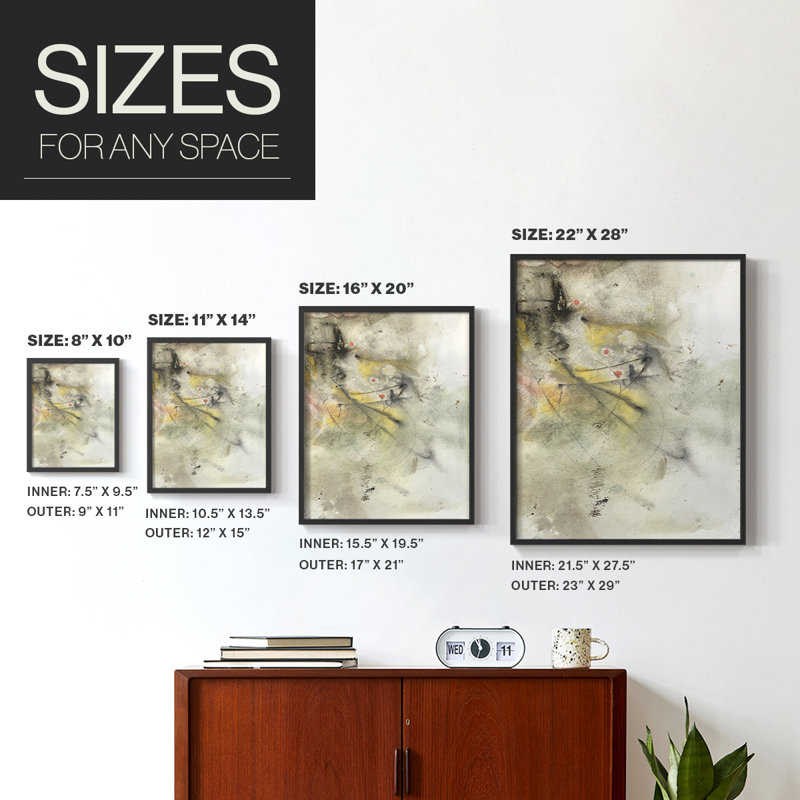 «Soft Inspiration II», reproduction encadrée - bois massif, Cadre simple noir, H 28 po x l 22 po