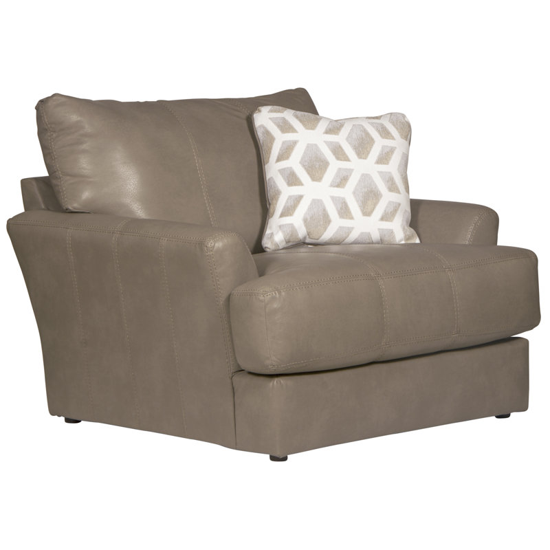 Fauteuil club italien en cuir, Similicuir beige