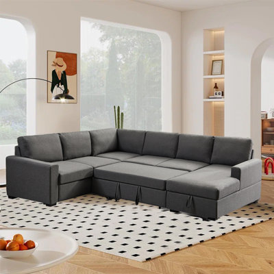 Chaise rembourrée en lin 4 pièces Camaren