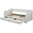 Expandable, Twin Xl To King, Beige, Upholstered Daybed, Two Drawers, Optimal Comfort For Back And Arms, No Spring Box Stylish Buttoned Design On Drawer, Foam Padding