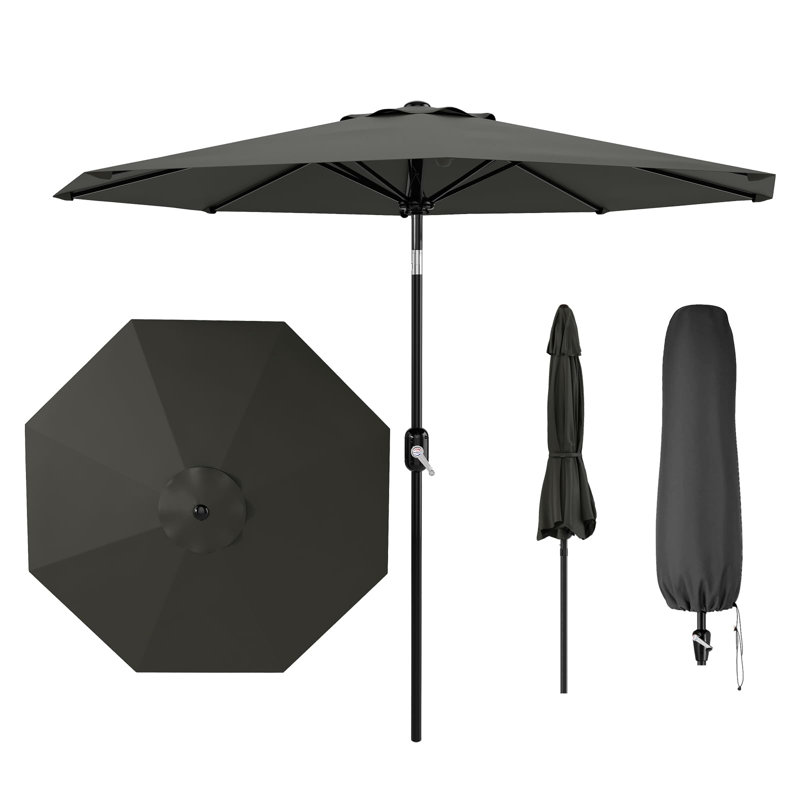 272cm Beach Parasol, Grey