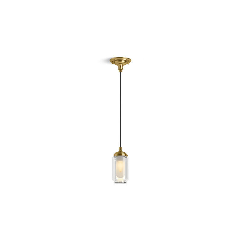 Artifacts One-Light Pendant, Brushed Moderne Brass