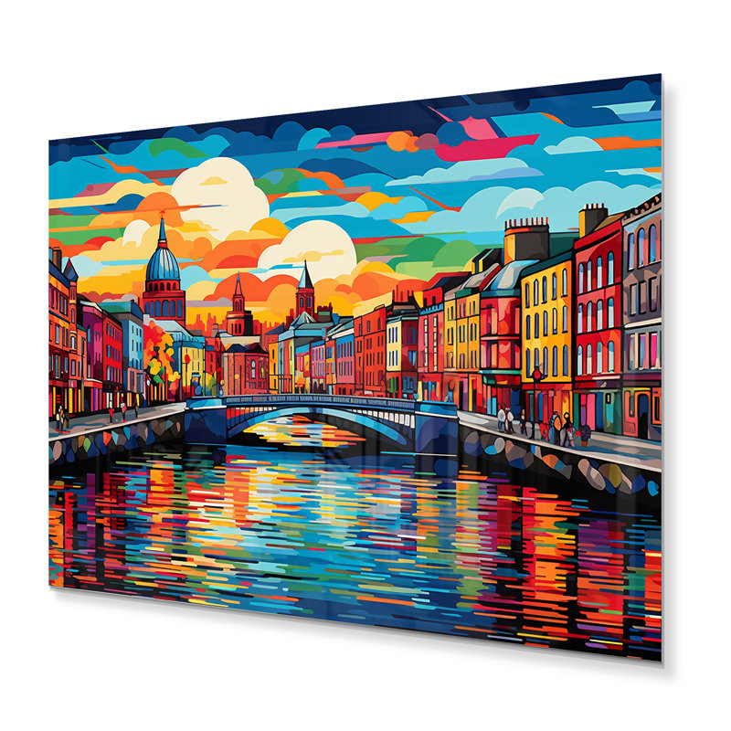 City Dublin Popart IV - impression sans cadre sur métal, H 12 po x l 20 po x P 1 po