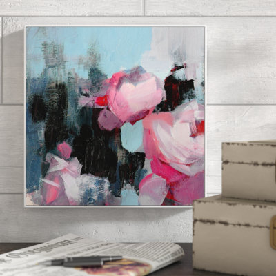 Pink Dominance by Marmont Hill - Floater Frame Painting Print on Canvas