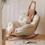 Chaise berçante ergonomique en similicuir