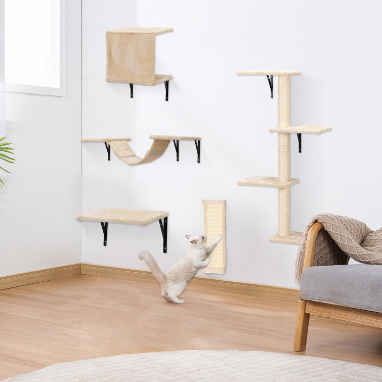 Tucker Murphy Pet™ Damyanti Wall-mounted Cat Tree Shelf 6 - Pieces &  Reviews