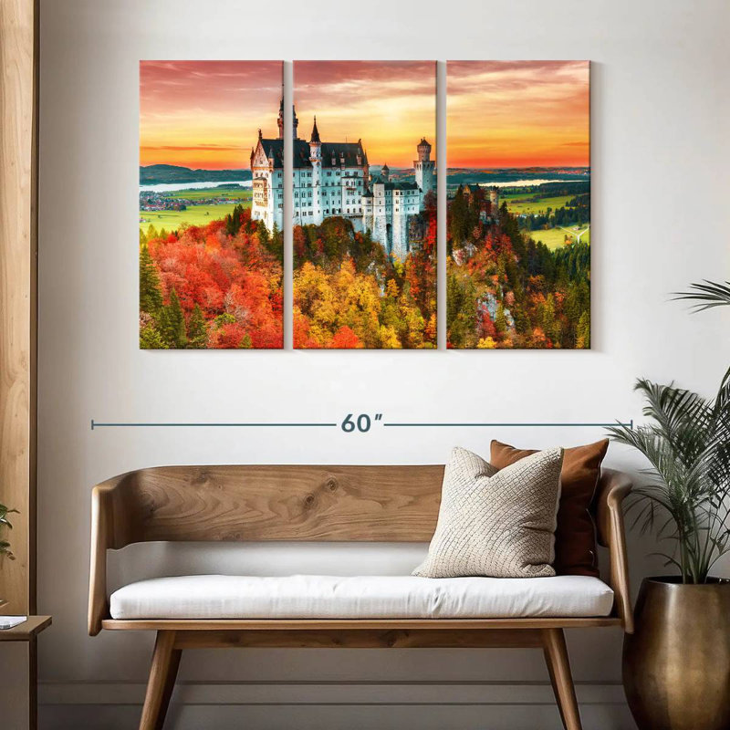 Neuschwanstein, 32" H x 50" W