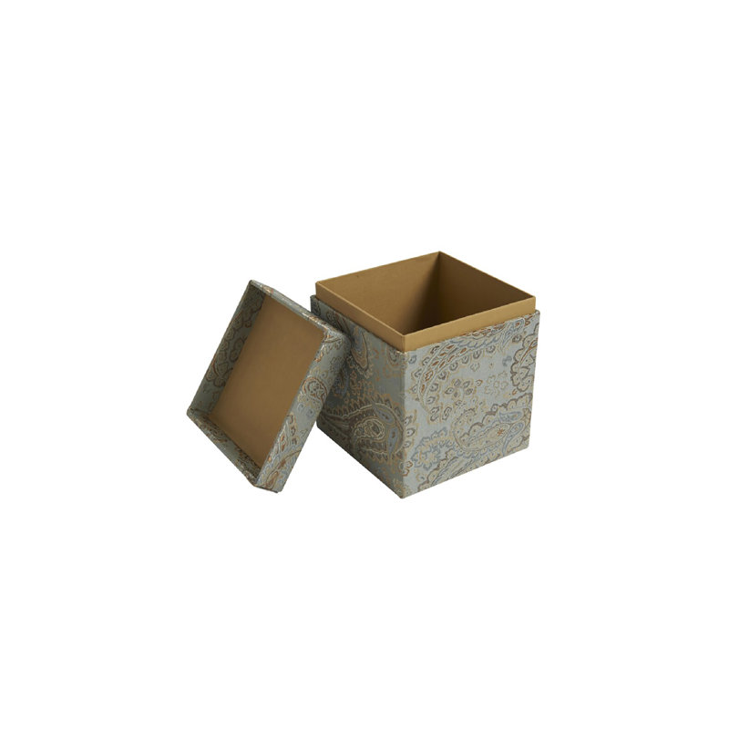 Boîte décorative en tissu Santio, H 6,75 po x l 6 po x P 6 po
