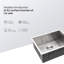 21 po, 9 po de profondeur, évier simple encastrable, couleur nickel brossé, drainage de l'eau en forme de X, - jet de condensation, grille de séchage pliable en acier inoxydable, grille de rinçage de fond en acier inoxydable, guide d'installation,