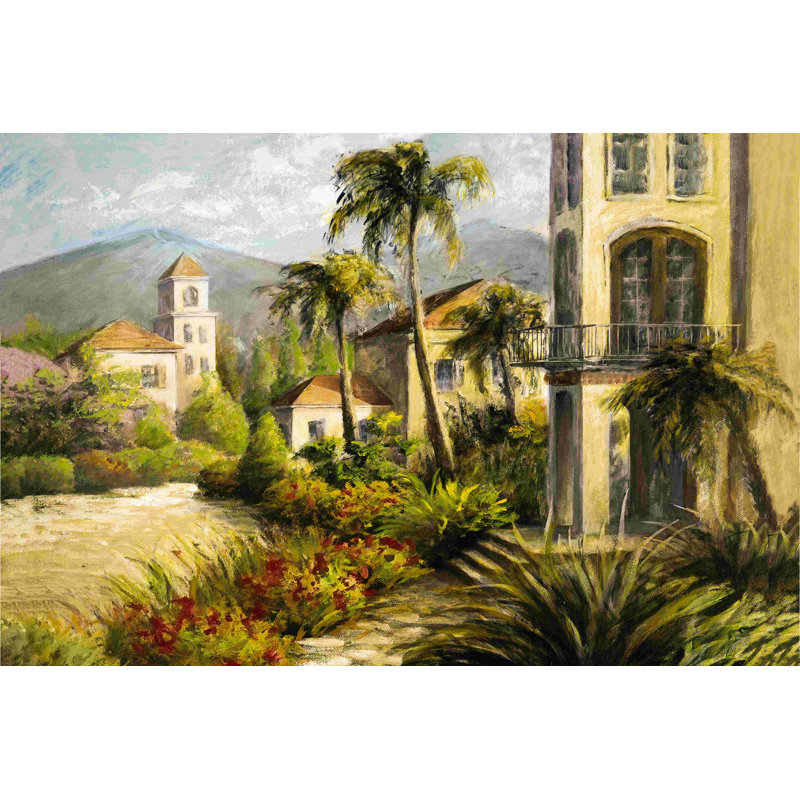 Santa Barbara - peinture sur toile tendue, H 32 po x l 48 po