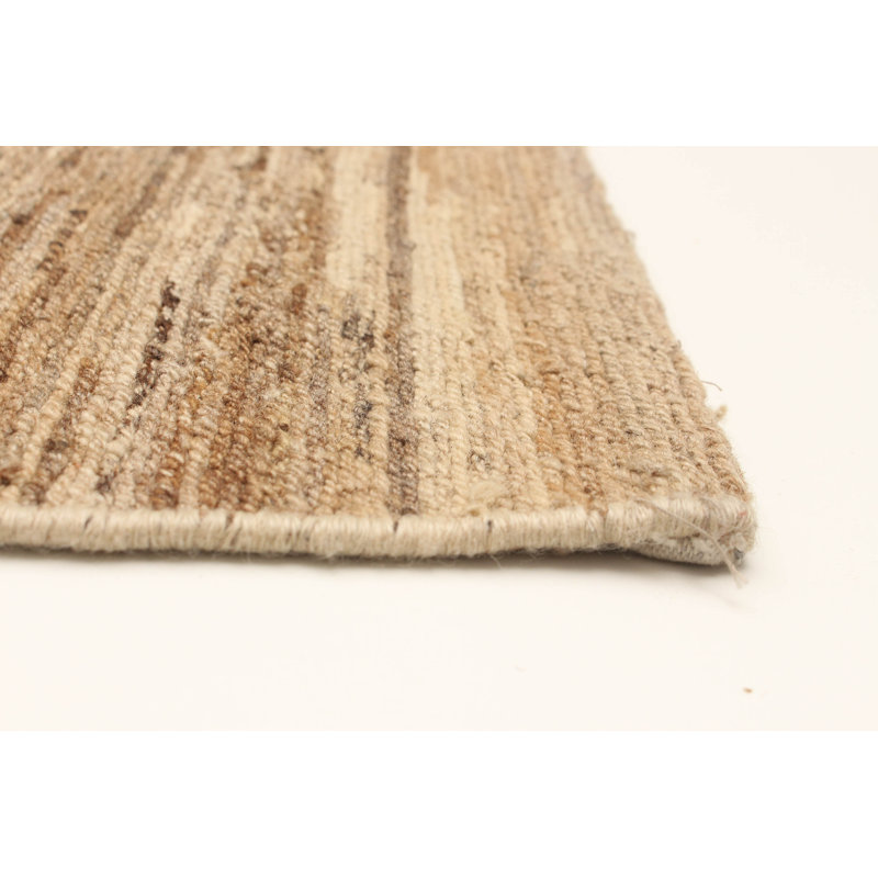 Tapisserie naturelle brun clair Kilim 5 pi 9 po x 6 pi 4 po