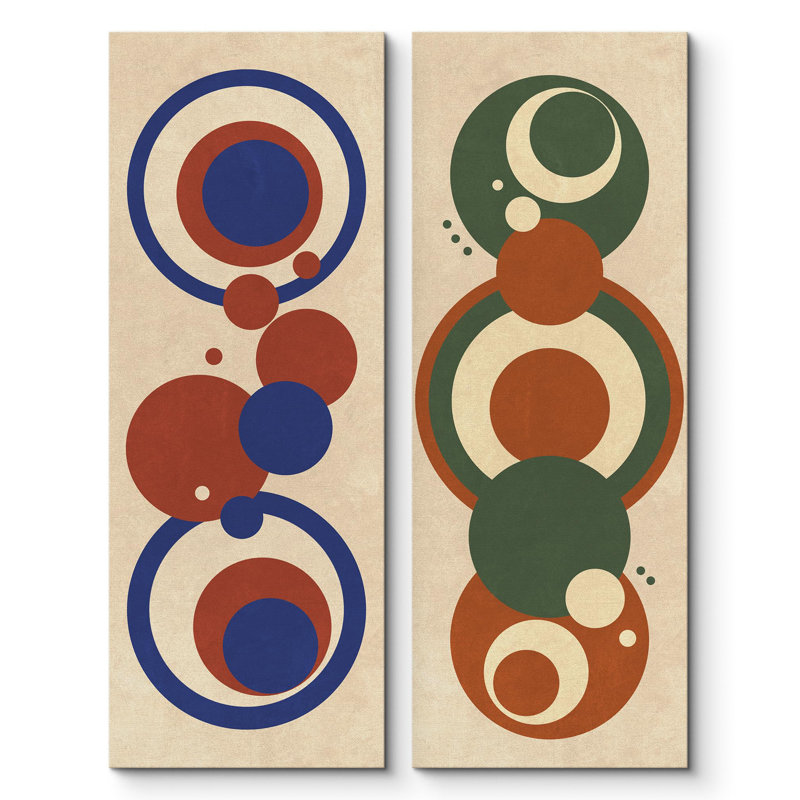 Mid-Century, rouge, bleu, vert, Mid-Century