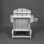 Chaise Adirondack pliante avec porte-gobelet double - Chaise Adirondack en composite avec texture bois - Blanc-880717414