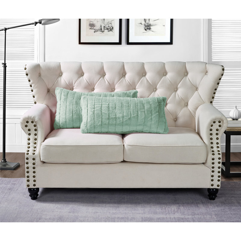 Rectangular Lumbar Cushion Cover, Sea Foam