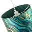 20cm H Satin Drum Lamp Shade ( Screw On ) in Green
