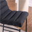 Chaise à hauteur de comptoir en tissu noir 17,75 po Liana-1170340550
