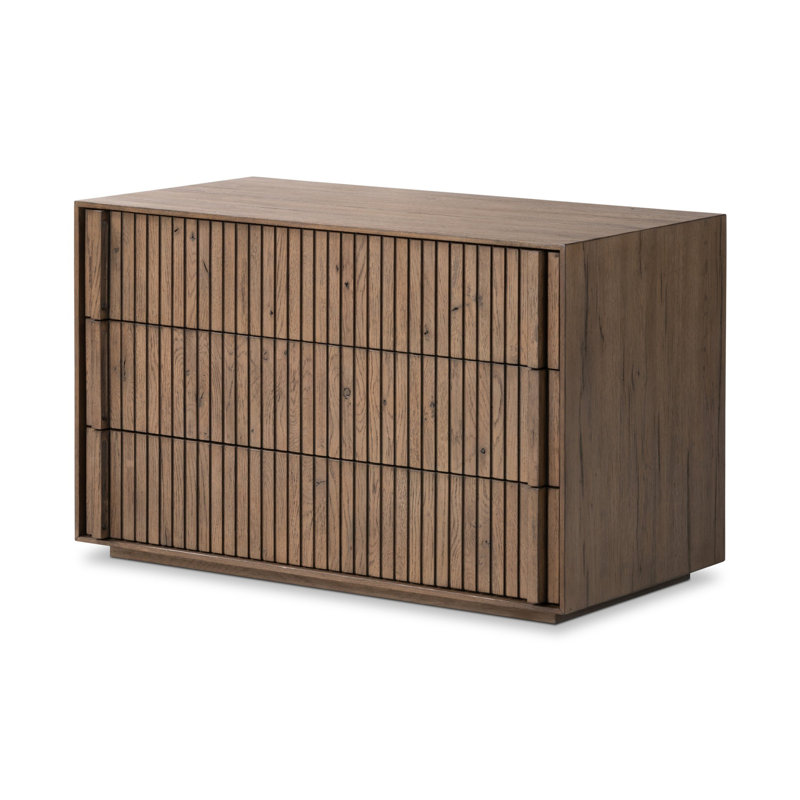 Claribel 35'' W Nightstand, Rustic Gray