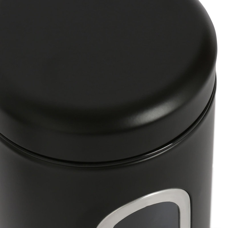 Harbour Housewares - Food Storage Container with Window, Black, 3