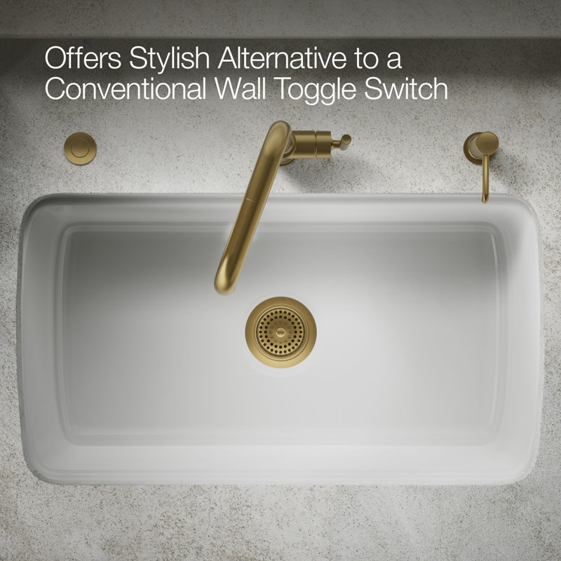 Garbage Disposal Air Switch Kit, Brushed Gold